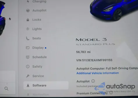 2021 Tesla Model 3 Standard Range Plus Rear-Wheel Drive from USA, damaged, VIN 5YJ3E1EAXMF991155